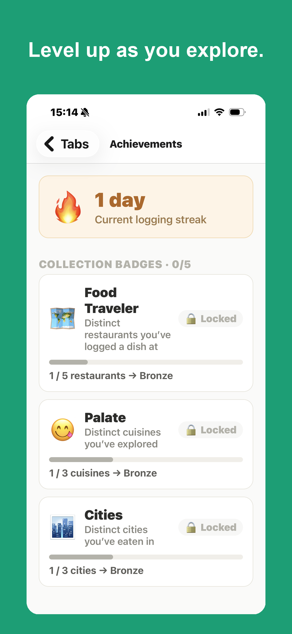FoodFavs — Achievements & gamification